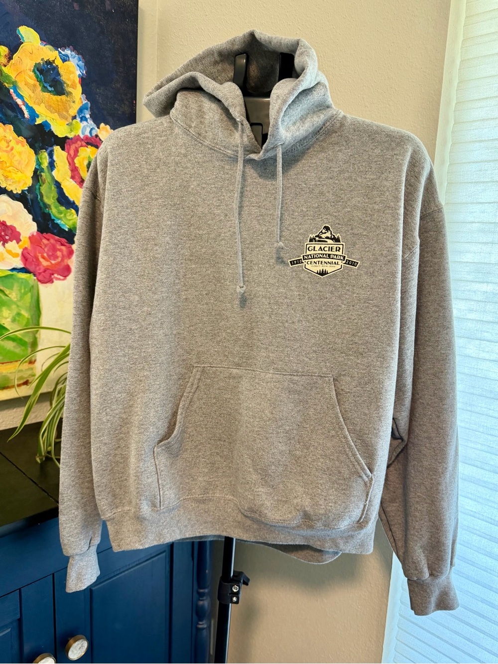 Glacier National Park Centennial 2010 Graphic Hoodie Large